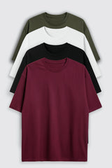 Bodic Oversized T-shirt Combo with Four Colours