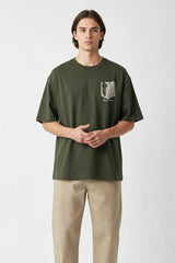 Attak of Titan Scout Regiment Design Graphic Printed Oversized Drop Shoulder Sleeves T shirt