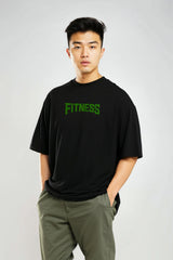 Bodic Men's Fitness Graphic Printed Oversized Drop Shoulder Sleeves T shirt