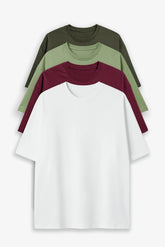 Bodic Oversized T-shirt Combo with Four Colours