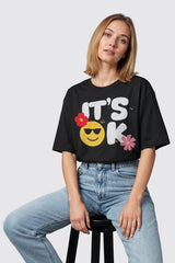 Black Oversized T shirt with Minimal Design Graphic Printed Oversized Drop Shoulder Sleeves T shirt