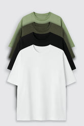 Bodic Oversized T-shirt Combo with Four Colours