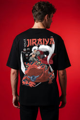 Jiraiya The Toad Master Graphic Printed Oversized Drop Shoulder Sleeves T shirt