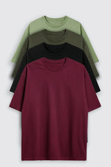 Bodic Oversized T-shirt Combo with Four Colours