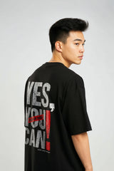 Bodic Mes's Oversized Tshirt Graphic Printed Oversized Drop Shoulder Sleeves T shirt