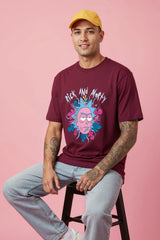Rick and Morty Graphic Printed Oversized Drop Shoulder Sleeves Pure Cotton T shirt
