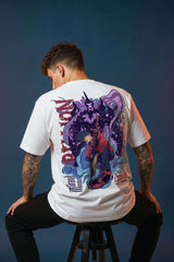 Solo Leveling Shadow Monarch Edition Graphic Printed Oversized Drop Shoulder Sleeves Tshirt