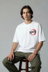 Demon Slayer AnimeDesign Graphic Printed Oversized Drop Shoulder Sleeves T shirt