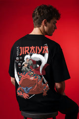 Jiraiya The Toad Master Graphic Printed Oversized Drop Shoulder Sleeves T shirt