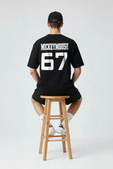 Mickey Mouse Design oversized Black T shirt