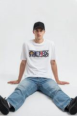 One Pieace Luffy Gear 5 Graphic Printed Oversized Drop Shoulder Sleeves T shirt