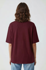 Power Puff Blossom Girl Design Burgundy Oversized Tshirt