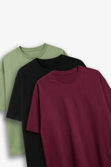 Bodic Oversized T-shirt Combo with Three Colours.