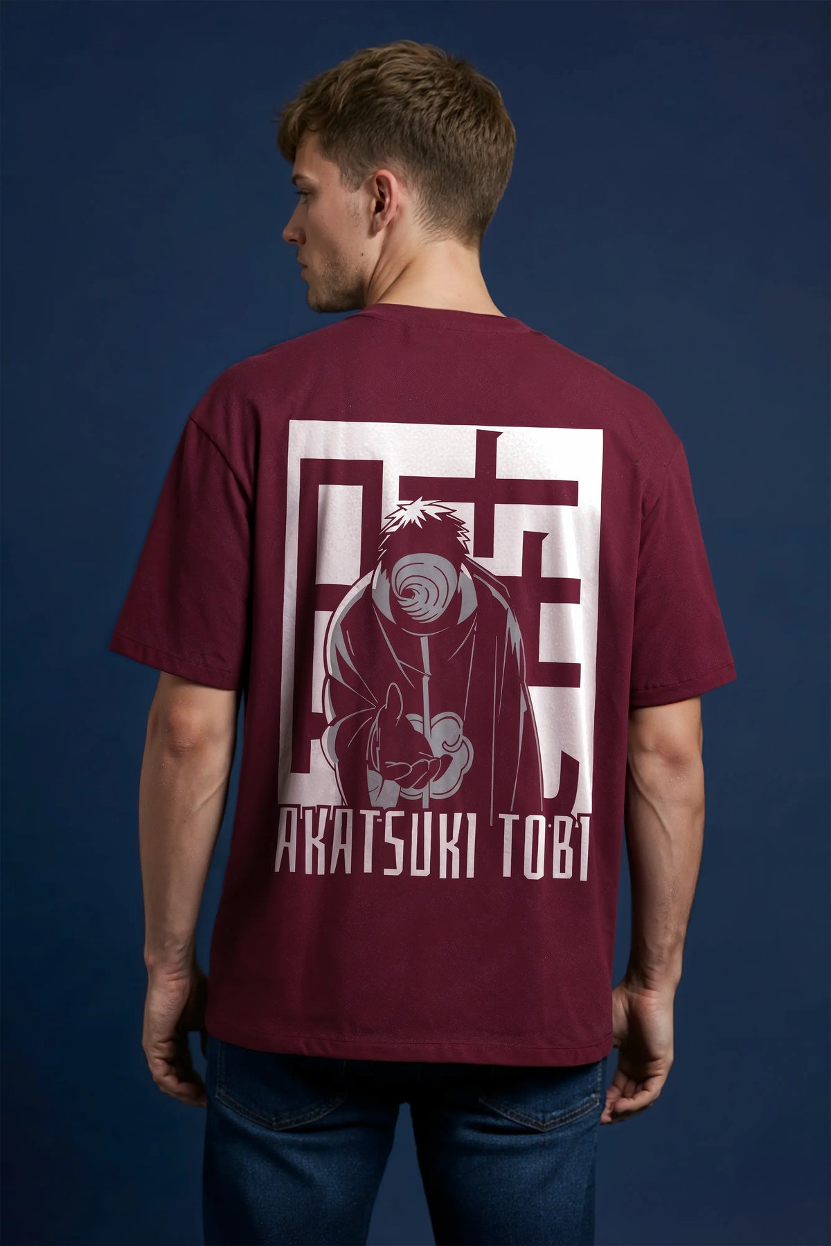 Akatsuki Tobi Design	Graphic Printed Oversized Drop Shoulder Sleeves Tshirt