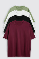 Bodic Oversized T-shirt Combo with Four Colours