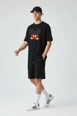 Mickey Mouse Design oversized Black T shirt