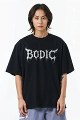 Bodic Design	Graphic Printed Oversized Drop Shoulder Sleeves T shirt