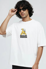 Dragon Warrior Design Graphic Printed Oversized Drop Shoulder Sleeves T shirt