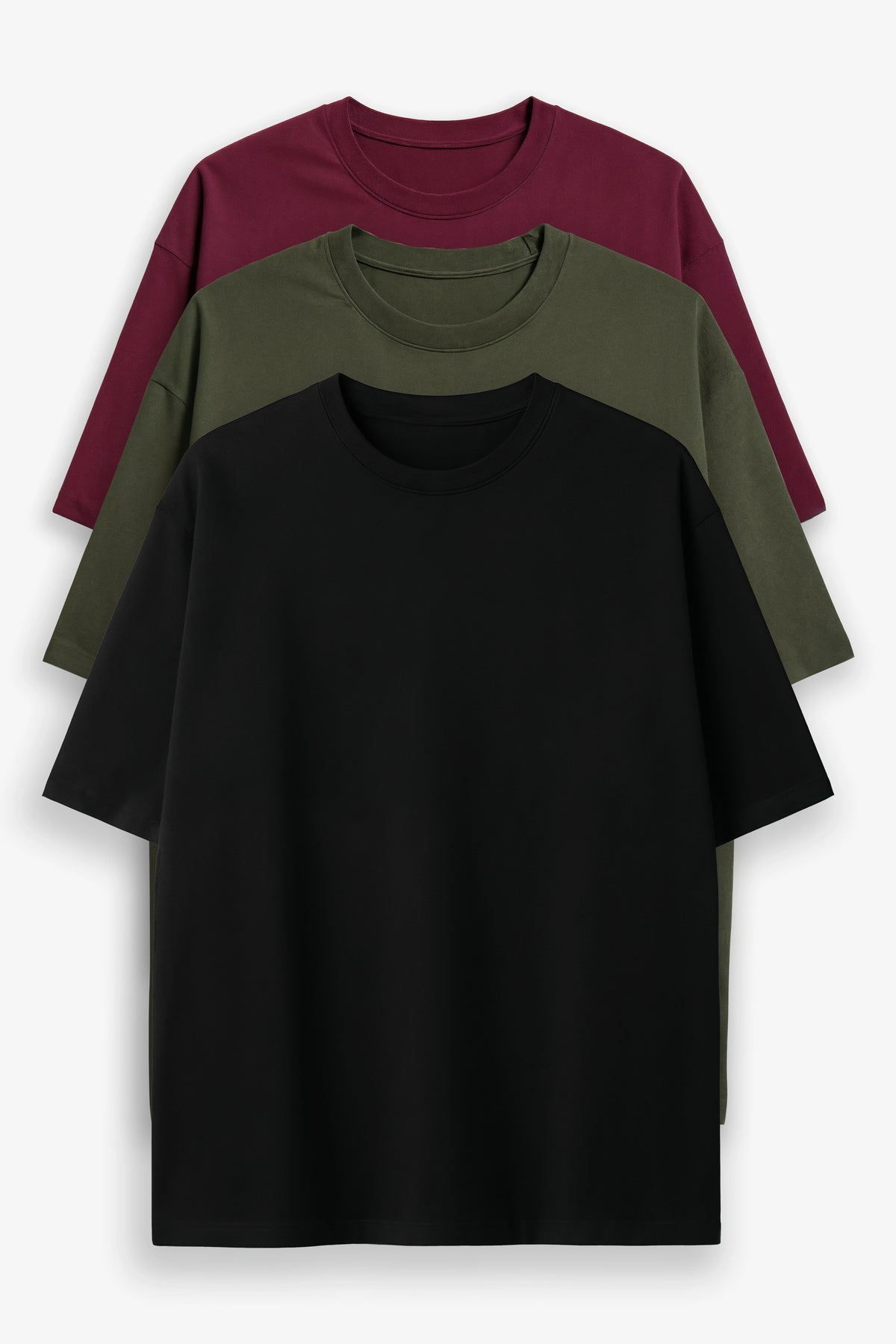 Bodic Oversized T-shirt Combo with Three Colours