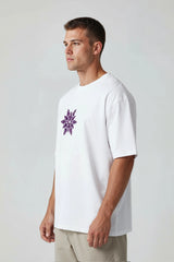 Demon Slayer Akaza Design Graphic Printed Oversized Drop Shoulder Sleeves T shirt