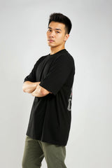 Bodic Mes's Oversized Tshirt Graphic Printed Oversized Drop Shoulder Sleeves T shirt