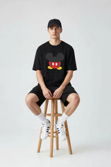 Mickey Mouse Design oversized Black T shirt