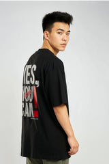 Bodic Mes's Oversized Tshirt Graphic Printed Oversized Drop Shoulder Sleeves T shirt