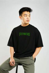 Bodic Men's Fitness Graphic Printed Oversized Drop Shoulder Sleeves T shirt