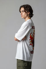 Demon Slayer AnimeDesign Graphic Printed Oversized Drop Shoulder Sleeves T shirt