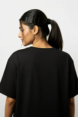 BODIC Womens Oversized fit Natural Printed Half Sleeve Oversize T-Shirts