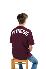 Bodic Men's Fitness Graphic Printed Oversized Drop Shoulder Sleeves T shirt