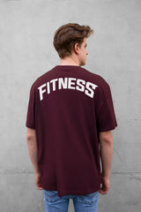 Bodic Men's Fitness Graphic Printed Oversized Drop Shoulder Sleeves T shirt